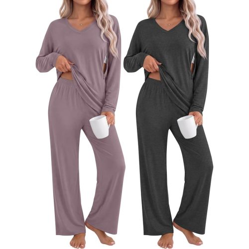 2 Pack Maternity Nursing Lounge Sets 2 Piece Outfits