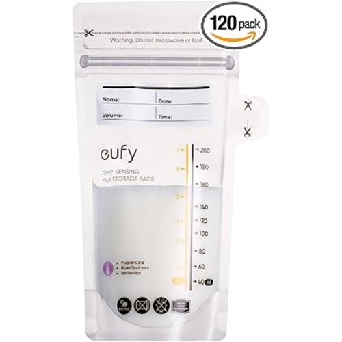 eufy Breast Milk Storage Bags, 7 oz, 120 Count, Leakproof