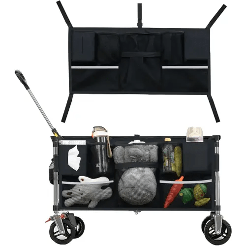 Universal Stroller Wagon Accessories for 4 Seater Wagon or 2 Seater, Adjustable Stroller Wagon Organizer Cargo Net, Wide Compatibility Wagon Sorting Net Bag