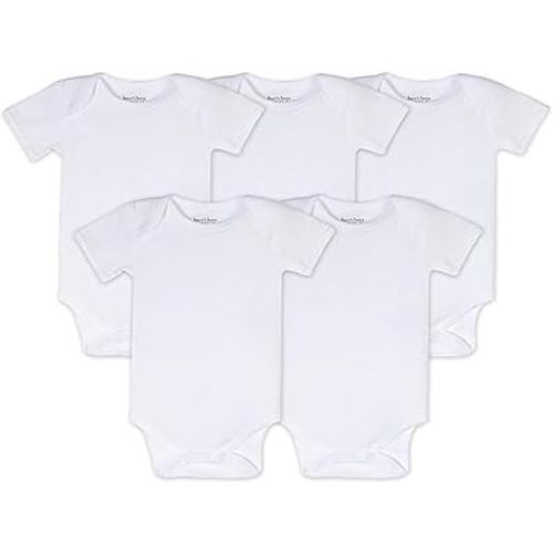 Burt's Bees Baby Bodysuits, Short Sleeve and Long Sleeve One-Pieces, 100% Organic Cotton