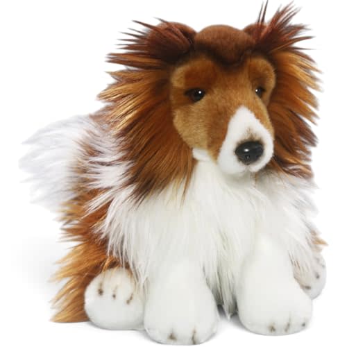 Carl Dick Sitting Collie Stuffed Animal, Approx. 9.84 Inches (25 cm), Plush Toy, Model 3345