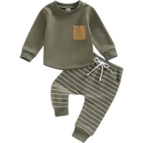 CIYCUIT Toddler Baby Boy Clothes Long Sleeve Sweatshirt Pants Set Fall Winter Outfits