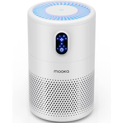 Tower Air Purifiers for Home Large Room up to 1076 sq. ft. with H13 True HEPA Air Filter Cleaner, White