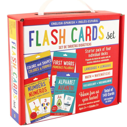 Bilingual Flash Cards Value Pack - Spanish and English (Includes Alphabet, Colors & Shapes, First Words, and Numbers) (Set of 4 Decks)