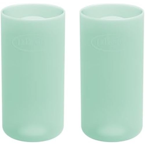 Dr. Brown's Narrow Glass Bottle Sleeve, Mint, 8 oz, 2-Pack