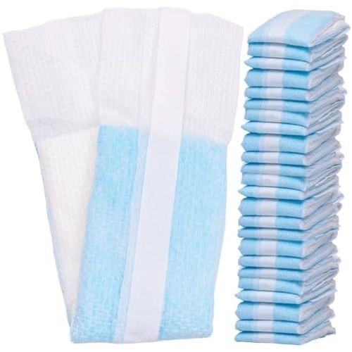 Vakly Postpartum Maternity Pads 3 x 20 in Extra Long (24 Pack) – Maximum Absorbency Heavy Flow Postpartum & Incontinence Pads with Tails, Ultra Soft Disposable Pads for New Moms