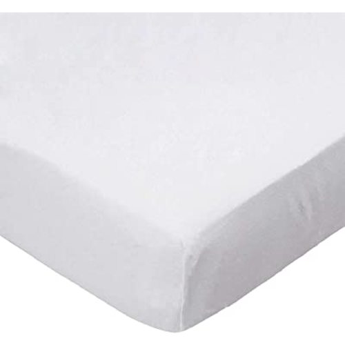 SheetWorld Fitted 100% Cotton Percale Pack N Play Sheet Fits Graco 27 x 39, Solid White Woven, Made in USA