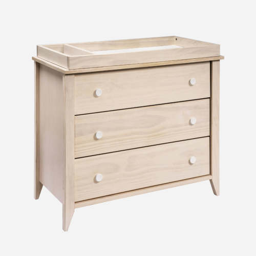 Sprout 3-Drawer Changer Dresser - Washed Natural / White