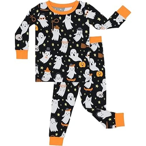 Little Sleepies Two-Piece Pajama Set for Boys & Girls, Soft Viscose from Bamboo Toddler Pajamas for Kids, Family Matching PJs
