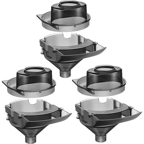 4 Sets Replacement Funnel Compatible with Baby Brezza Replacement Parts Funnel and Cover Baby Formula Dispenser, Grey