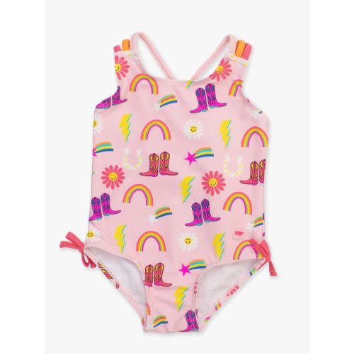 Cross-Back One Piece Swimsuit