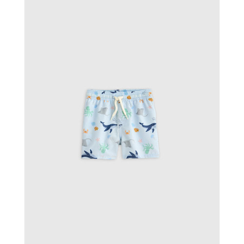 Swim Trunk - Baby in Orange Beach Stripe