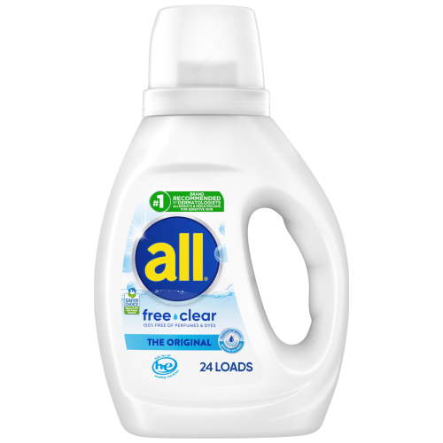 all Free Clear Liquid Laundry Detergent, 30 oz, 24 Loads