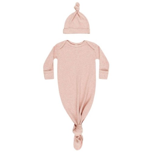 Knotted Baby Gown + Hat