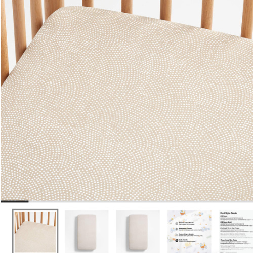 Batik Desert Organic Cotton Baby Crib Fitted Sheet by Leanne Ford