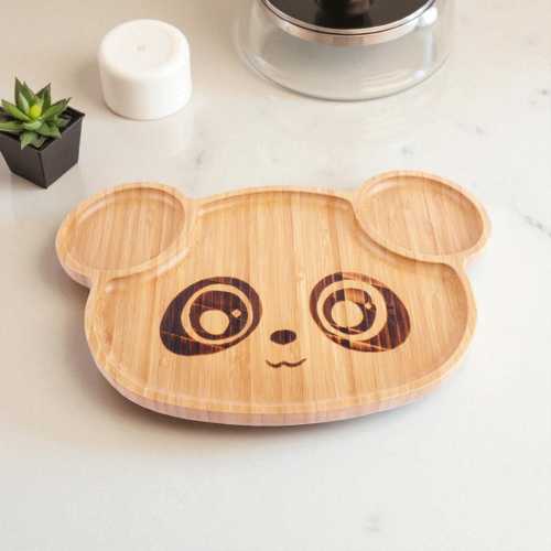 Bamboo Panda Plate: Eco-Friendly Kids Feeding Dish