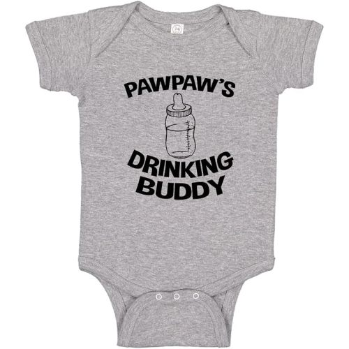 Pawpaw's Drinking Buddy Baby Bodysuit One Piece or Toddler T-Shirt Pawpaw Baby Clothes