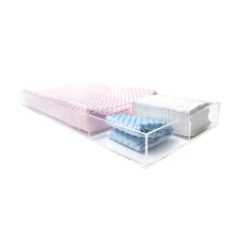 LELLOBABY™ - 8mm Thick Deluxe Edition BABY Changing Tray PLUS+ in Acrylic Lucite