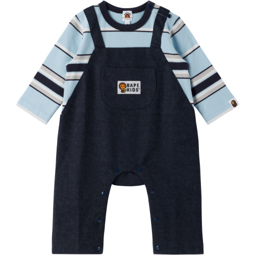Baby Navy Layered Overall Romper
