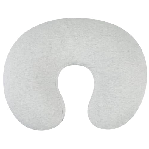 Onacosht 100% Organic Cotton Nursing Pillow Cover Soft Breathable Jersey Feeding Pillow Slipcover Fits Standard Infant Nursing Pillow or Positioner for Baby Boy and Girl, Grey Heather