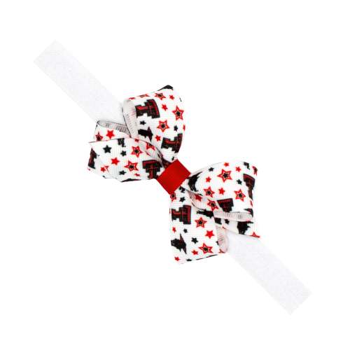 Texas Tech Baby Hair Bow with Elastic Band