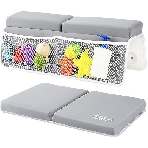 beiens Bath Kneeler and Elbow Rest Pad Set, 1.5 Inch Thick Memory Foam Mat