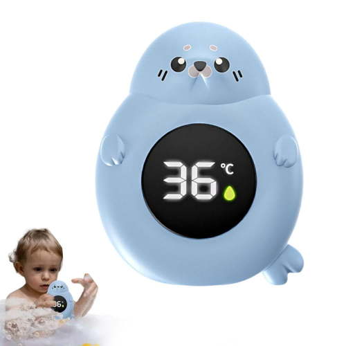 Baby Bath Thermometer, Instant-Read Baby Bath Thermometer, Cute Floating Seal Water Thermometers, Easy Reading Temperature 3 Color Changing for Bathtub Temperature Measure