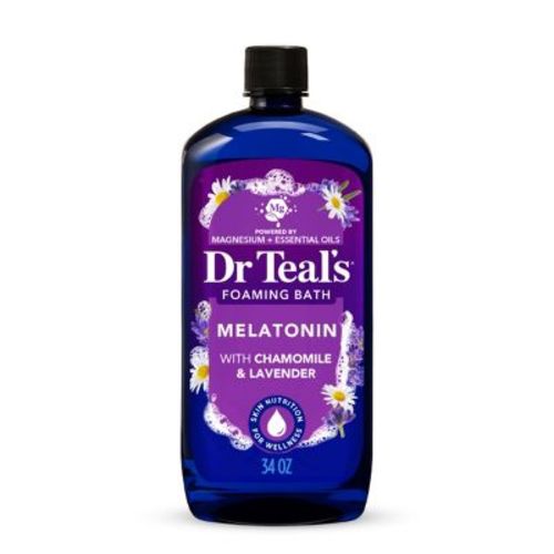 Dr Teal's Sleep Foaming Bath with Melatonin & Essential Oils - 34 fl oz: Paraben-Free, Suitable for Oily Skin