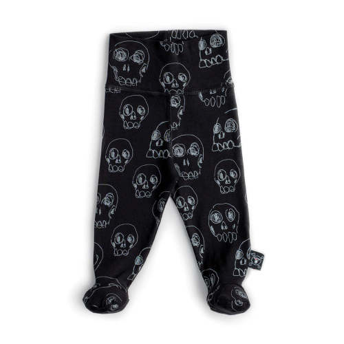 skulls footed leggings