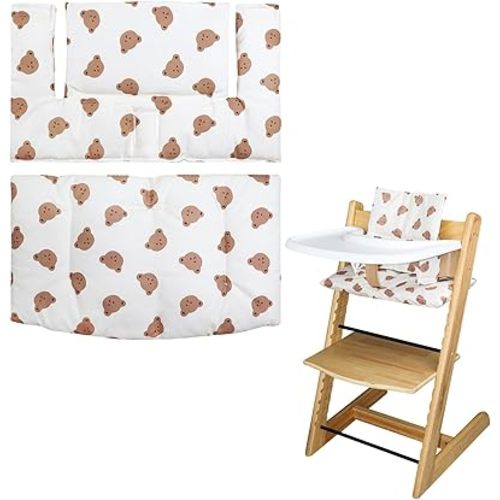 for Tripp Trapp High Chair Cushion, Soft and Comfortable for Tripp Trapp High Chair Cushion, for Tripp Trapp Cushion Set Makes It Safer and More Comfortable for Baby to Sit On (Little Bear)