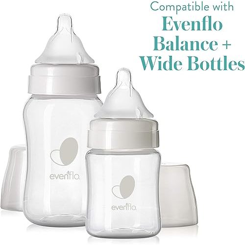 Evenflo Feeding Piece of 6 Balance Plus Wide Neck Nipples for The Balance Plus Wide Neck Baby Bottles, 0 Months and Up