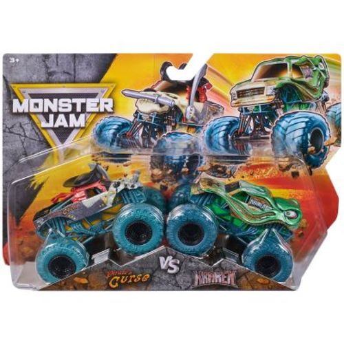 Monster Jam Series 34 Pirate's Curse vs Kraken Official 1:64 Scale Die-Cast 2-Pack Monster Trucks 2026 with BKT Tires Kids 3+