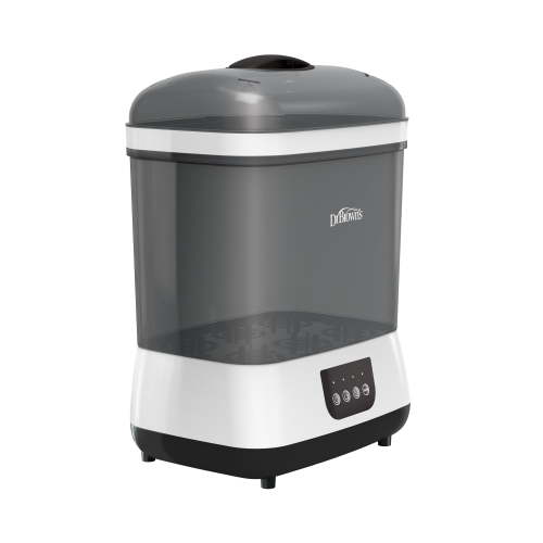 Open Box Dr. Brown's Clean Steam Baby Bottle and Pacifier Sterilizer and Dryer, Gray