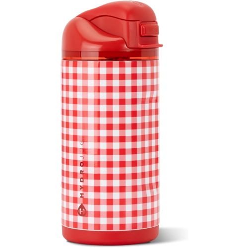 HydroJug Ease2o 14oz Kids Insulated Stainless Steel Water Bottle, Dual Straw & Chug Lid, Leak-Resistant Locking Lid, Vented Cap, Cup Holder Friendly, BPA-Free – Summer Picnic