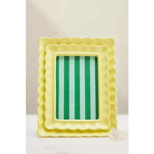 Maeve Scalloped Stoneware Picture Frame | Anthropologie