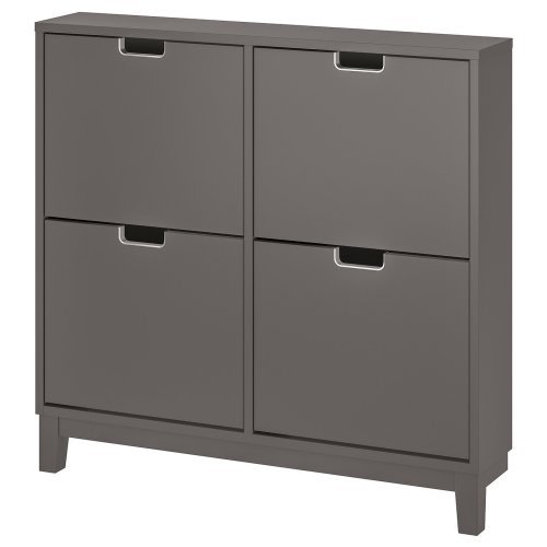 STÄLL Shoe cabinet with 4 compartments - dark gray 37 3/4x6 3/4x35 3/8 "
