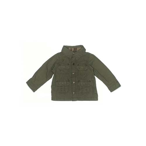 Used Carter 100% Cotton Solid Green Jacket 9-12 MO / 12 MO