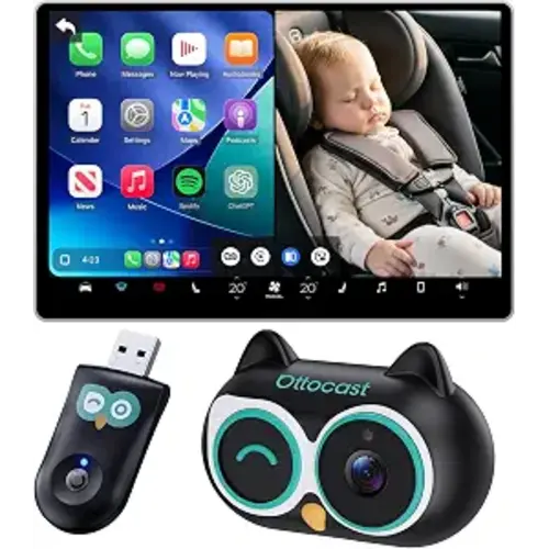 OTTOCAST Baby Car Camera with Wireless CarPlay Adapter