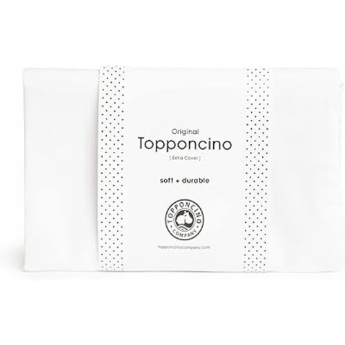 The Topponcino Company | Extra Cover Only | Insert Sold Separately | Fits All Topponcinos from The Topponcino Company | 100% Natural Cotton | Machine Washable (Pure White)