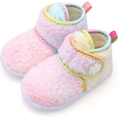 Barerun Baby Booties Girls Boys Infant Slippers First Walkers Shoes Warm Socks Newborn Crib Shoes 5.5-6