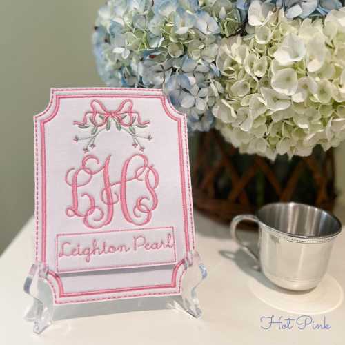 Custom Embroidered Baby Milestone Cards, Rosebud Milestone Cards, Baby Girl Milestone Gift, Baby Shower Gift, Nursery Decor