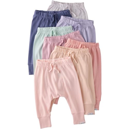 Unisex-Baby Jordan 8-Pack Jogger Pants 100% Organic Cotton Bottoms for Boys & Girls