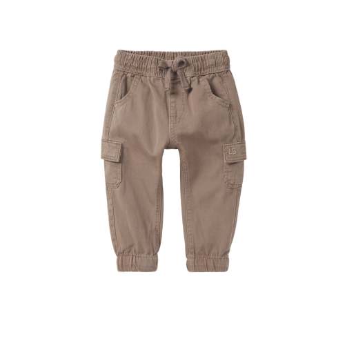 Cotton Twill Cargo Jogger - Mushroom