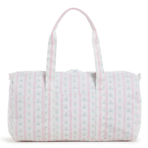 Weekender Duffel Bag - Ribbon Floral Pink