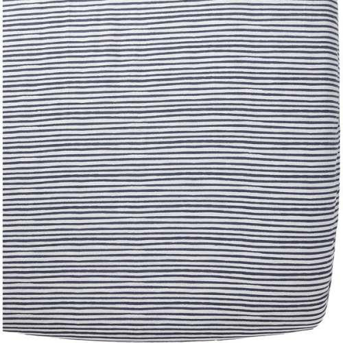 Stripes Away Organic Crib Sheet, Ink
