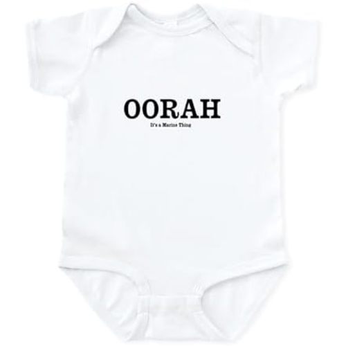 CafePress Oorah (Marine Pride_ Infant Bodysuit Cute Infant Bodysuit Baby Romper