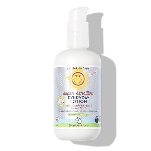 California Baby Super Sensitive Unscented Lotion | 100% Plant-Based Moisturizer | Baby Lotion For Newborn | Hypoallergenic Baby Lotion | 8.5 oz
