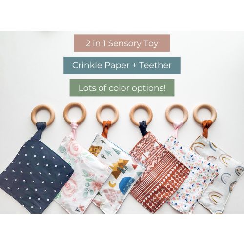 Baby Crinkle Paper Teether | Sensory Baby Toys