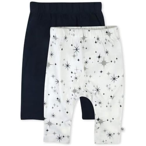 HonestBaby Unisex-Baby Multipack Harem Pants Roomy Fit Pull on Bottoms 100% Organic Cotton for Baby Boys, Girls