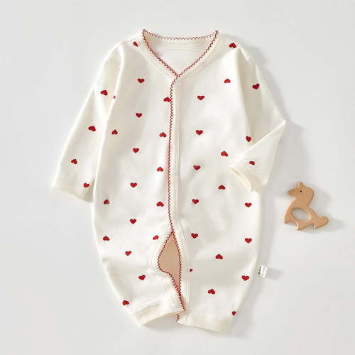 Rvasteizo Toddler Long Sleeve Seamless Plain Romper Soft Clean Stitching For Newborn All Day Loungewear